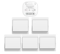 Cerhot Interruttore radio radio 230 V, interruttore della luce senza batteria, set di interruttore della luce wireless, interruttore radio senza batteria, interruttore radio da parete per luci (EU 1