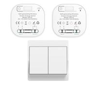 Cerhot interruttori senza fili autoalimentati cinetico interruttore senza fili senza batteria rf interruttore remoto pulsante wireless interruttore luce wireless per illuminazione domestica(EU 1V2 a)