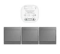 Cerhot Kit di interruttori cinetici senza fili autoalimentati grigi, interruttori di luce telecomandati RF, interruttore cinetico senza fili senza batteria, interruttori radio senza fili (Grigio 1Gang