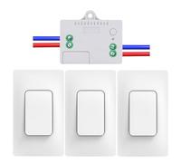 Cerhot Remote Light Switches Wireless, Interruttori di controllo remoto, Interruttore luce cinetico, Interruttore luce wireless Per luci Illuminazione domestica Senza batteria (US 1marce, 3V1 A)