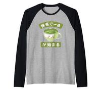 Cerimonia del tè giapponese del tè Matcha Giappone Maglia con Maniche Raglan