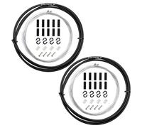 Cerioll Cavi per Cambio Bici E Kit Alloggiamento, 2 Kit di Cavi per Deragliatore per Bicicletta, Kit Cavo Leva Cambio Bicicletta, Durata e Sicurezza, per Mountain Bike (MTB), BMX, Nero