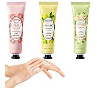Cerioll Crema Mani Set, Mini Crema Mani Idratante Regalo per Donna, Idratante E Nutriente, Per Compleanno, Festa Della Mamma, Natale, Valentino, Tutti I Tipi Di Pelle, Non Unge, 3 Pezzi