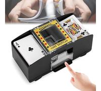 Cerioll Mischia Carte Automatico, Mescolatore Carte da Gioco, Mescolatore Carte da Gioco Elettrico per 1-2 Mazzi, per Uno, Poker, Blackjack, Texas Hold'em