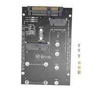 Cerlingwee Adattatore Convertitore da M.2 a SATA, velocità di Trasmissione Rapida Pratico Kit Convertitore PCB MSATA Scheda Adattatore di Espansione Disco Rigido Scheda Adattatore Due in