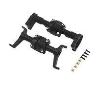 Cerlyiont Aluminum Alloy Front And Rear Axle Housings, CNC Axle Housing Set for FMS FCX24 1/24 RC Car, Rc Crawler Car Upgrade Parts (Black)