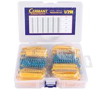 Cermant 1300Pcs 130Values 1/2w 1 Ohm-3M Ohm 1% Film metallico Kit resistore fisso Tolleranza Resistore Assortimento Kit con Scatola di Immagazzinaggio