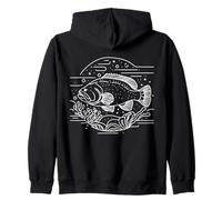 Cernia Bruna Line Art Acquariofilo Felpa con Cappuccio