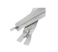 Cerniera, 1 pz 200 cm 5# Cerniere in resina a doppia apertura colorate for sacchi a pelo, divano, tessuti for la casa(Gray)