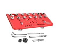 Cerniera 2 in 1 e perno per scaffalatura, in alluminio per fori dritti da 5 mm, precisione per ante dell'armadio, utensili per la lavorazione del legno, dispositivo per la perforazione