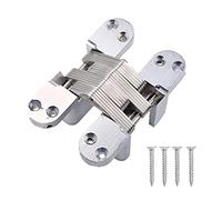 Cerniera a 180 gradi con viti, pieghevole, in lega di zinco, per mobili, silenziosa, liscia, con foro e viti, per riparazione, chiusura morbida, spazzolata, nascosta