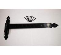 Cerniera a bandella diritta occhio laterale a battente ideale per uso sia su ante di finestre che su porte e portoni in legno massello. Finitura nero lunghezza della bandella L mm.600