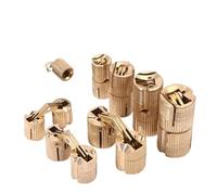 Cerniera a barilotto, 5/1x cerniere a botte in ottone nascoste con apertura a 180 gradi for mobili e armadietti(M14,5 Sets)
