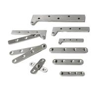 Cerniera a becco di pollo Cerniere a perno nascoste a sette parole for coltelli offset for porte interne rotanti a 360 gradi in acciaio inossidabile(G-1pcs)