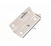 Cerniera A Butt Per Armadio In Nylon Bianca 25Mm 1 In Con Viti 10 Paia