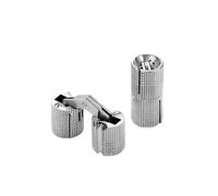 Cerniera a cilindro, Cerniera a barilotto in ottone da 8-18 mm for mobili a scomparsa multicolore invisibile a 180 gradi(14mm Silver)