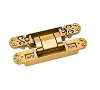 Cerniera A Croce Muta for Porta In Legno 3D Regolabile, Serratura Automatica Resistente Al Nero, Cerniera Nascosta(GOLD)