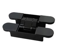 Cerniera a croce silenziosa regolabile 3D for porta in legno nascosta, 2 pezzi, cerniere for impieghi gravosi, portata 80 kg(Black)