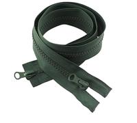 Cerniera a doppio cursore, Kit di riparazione cerniera in resina open-end bidirezionale 3 pezzi No5 doppio cursore(Deep Green,No5-150cm)