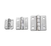 Cerniera a farfalla in acciaio inox 304 a forma di foro da 1 pezzo, for apparecchiature di automazione industriale, for porte di armadietti e scatole di rete(59x62mm,Brushed finish)