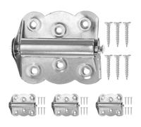 Cerniera a Farfalla in Acciaio Inox Argento 4 Pezzi Autochiusura | Rebound Function, Robusta, per Porta in Legno e Cofanetto, con Viti Incluse