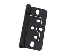 Cerniera a filo in ferro per porta, 77 x 35 mm, per armadietti, armadi, ante Louvre, design staccabile, funzionamento regolare, facile installazione, argento/bianco/nero (nero)