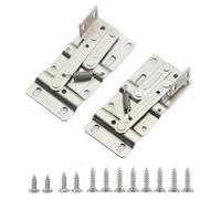 Cerniera a Forbice Salvaspazio Braccetto, Cerniera A Forbice Di Supporto A 45° Senza Ammortizzatore, Modello J22037A, Confezione Da 1 Paio Con 12 Viti, Finitura Nichelata In Acciaio Laminato A Freddo