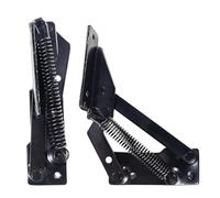 Cerniera a molla (1 paio) staffa di sollevamento pieghevole a 90 gradi, cerniera divano letto, cerniera porta armadio (black)