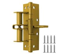 Cerniera a molla autoallineante con posizionamento Cerniere for porte a chiusura automatica in acciaio inossidabile, 4 pollici, multicolore(Gold)