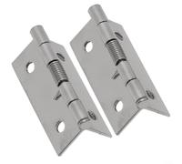 Cerniera a molla interna in acciaio inox, 2 pezzi, per ante di armadietti, con design a chiusura automatica per un posizionamento affidabile della porta dopo ogni apertura (5,1 cm)
