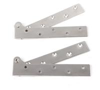 Cerniera a Perno in Acciaio Inox, Cerniera a Ribalta Nascosta 180 Gradi 15x5 cm per Porte e Armadi, Design Moderno e Facile da Installare per Mobili e Finestre