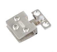 Cerniera a perno per armadietto, resistente, con clip per vetrina, vino, bagno, cancello, senza fori, nero (argento)