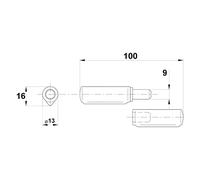 CERNIERA A SALDARE CON COSTA mm 100 / Ø mm 14 - portata 50 kg 24 PZ