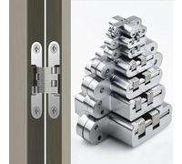 Cerniera a scomparsa da 180 gradi pieghevole pesante cerniere for porte integrate invisibile croce nascosta gemel in acciaio inossidabile 1 pz(No. 4 Hinge)