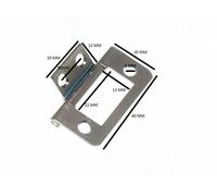 Cerniera A Scomparsa Per Armadietto BBZP In Acciaio Zincato 38Mm + Viti 10 Paia