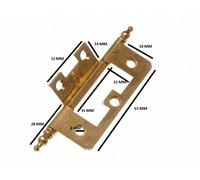 Cerniera A Scomparsa Per Armadietto Con Finiali EB 63mm + Viti 100 Paia