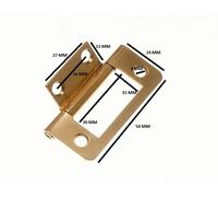 Cerniera A Scomparsa Per Armadietto In Acciaio Placcato Ottone 50Mm 50 Coppie