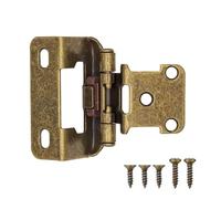 Cerniera a scomparsa per armadio, 2 pezzi, cerniere multifunzione per contenitore da scrivania con chiusura ammortizzata, mezza sovrapposizione, porta a chiusura automatica, universale (bronzo)