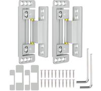 Cerniera a Scomparsa Regolabile per Porte, Cerniere Invisibili in Lega di Zinco, Angolo d'Apertura 110°, Portata 50 kg ogni 2 Cerniere, Ideale per Armadi e Mobili, 12x4x2 cm (Bianco)