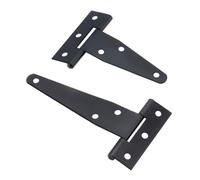 Cerniera a T for carichi pesanti, 2 pezzi, cerniera pieghevole estesa nera in ferro for porta in legno, recinzione, del fienile, cancello della villa esterna(5 inch)
