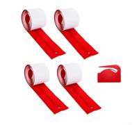 Cerniera antipolvere 2,8 m x 7,6 cm con tela Oxford rinforzata e componenti in metallo resistente per una maggiore durata sul campo (rosso)