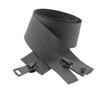 Cerniera Aperta,Cerniere for Cucire,5# 60~120cm In Nylon Doppi Cursori Invisibili A Due Vie Aperte Su Misura Cucito Fai Da Te Borse for Giacca Accessorio for Riparazione Zip(Black,120CM)
