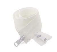 Cerniera Aperta,Cerniere for Cucire,5# 60~120cm In Nylon Doppi Cursori Invisibili A Due Vie Aperte Su Misura Cucito Fai Da Te Borse for Giacca Accessorio for Riparazione Zip(White,75CM)
