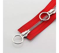 Cerniera aperta, chiusura a cerniera, cerniera in metallo, chiusure lampo aperte in plastica robusta e resistente, chiusura lampo, cerniere 1pc 5#, (colore: rosso, lunghezza: 70 cm) (Color : Red, S