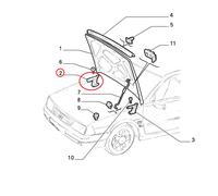 CERNIERA APERTURA COFANO MOTORE DESTRO FIAT TEMPRA ORIGINALE 46406278