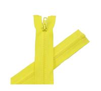 Cerniera autobloccante a estremità aperta in resina n. 5 con plastica ecologica per giacca, abbigliamento, accessorio per cucito 40/50/60/70/80/90/100/120 cm,Giallo,5# - 70cm