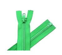 Cerniera autobloccante a estremità aperta in resina n. 5 con plastica ecologica per giacca, abbigliamento, accessorio per cucito 40/50/60/70/80/90/100/120 cm,Erba verde,5# - 70cm