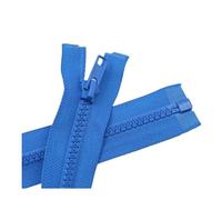 Cerniera autobloccante a estremità aperta in resina n. 5 con plastica ecologica per giacca, abbigliamento, accessorio per cucito 40/50/60/70/80/90/100/120 cm,Azzurro chiaro,5# - 70cm