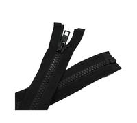 Cerniera autobloccante a estremità aperta in resina n. 5 con plastica ecologica per giacca, abbigliamento, accessorio per cucito 40/50/60/70/80/90/100/120 cm,Nero,5# - 70cm