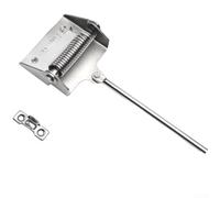 Cerniera automatica a molla resistente, installazione senza trapano, per porte in legno, sinistra o destra, finitura argentata, 21 cm (A)